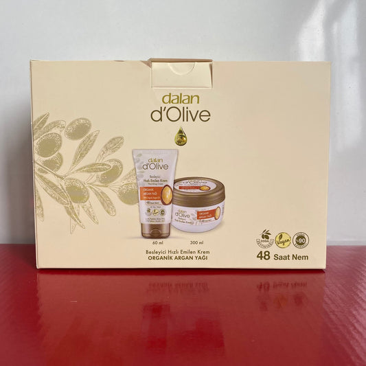 DALAN D'OLİVE HIZLI EMİLEN BESLEYİCİ KREM - ORGANİK ARGAN YAĞI - 300mL+60mL AVANTAJLI PAKET