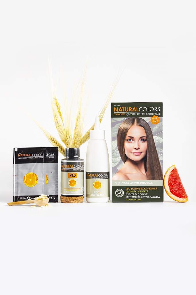Organic Kit Saç Boyası 7D Orta Altın Kumral 50 ml