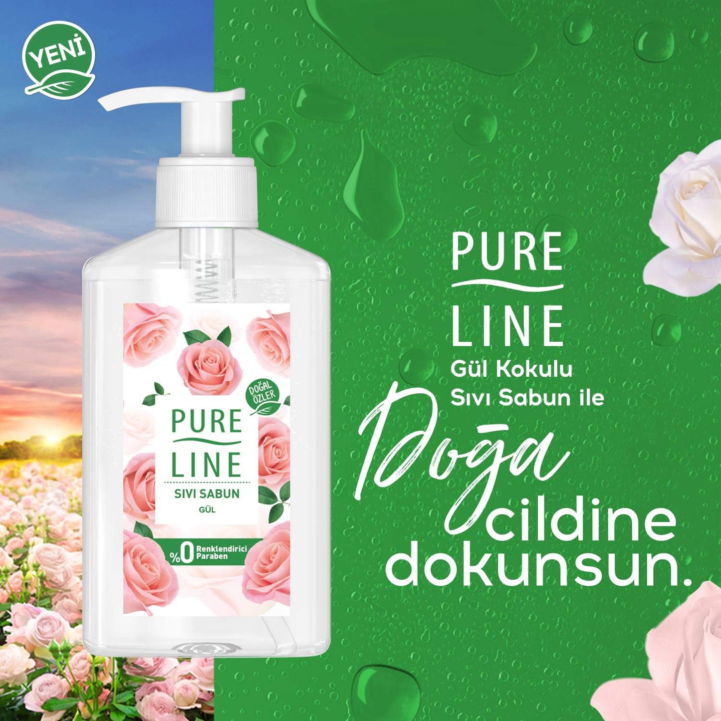 Pure Line GÜL Sıvı Sabun 1 Paket (1 x 280 ml)