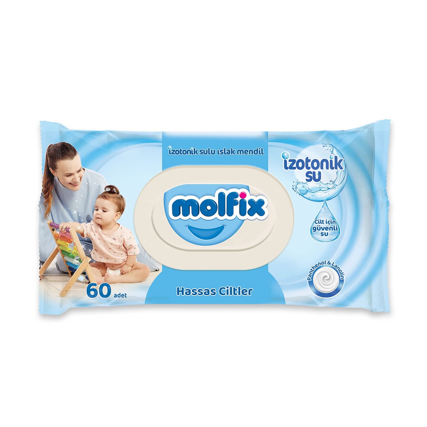 Molfix İzotonik Islak Havlu Hassas Ciltler 60 Yaprak