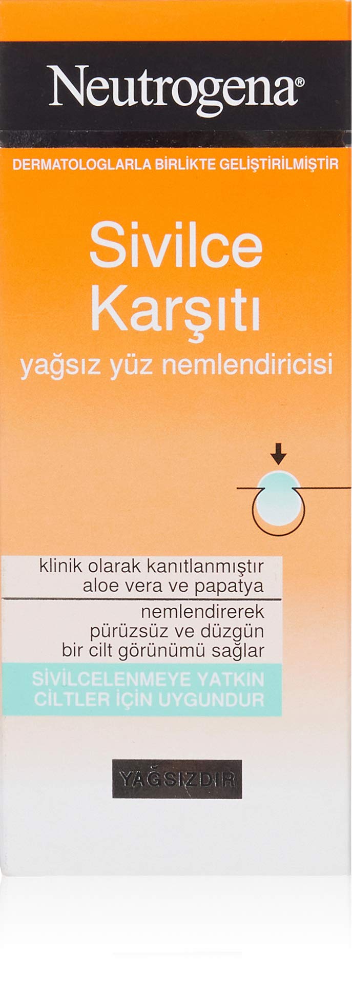 neutrogena sivilce karşıtı yağsız yüz nemlendiricisi 50ml, 50 ml