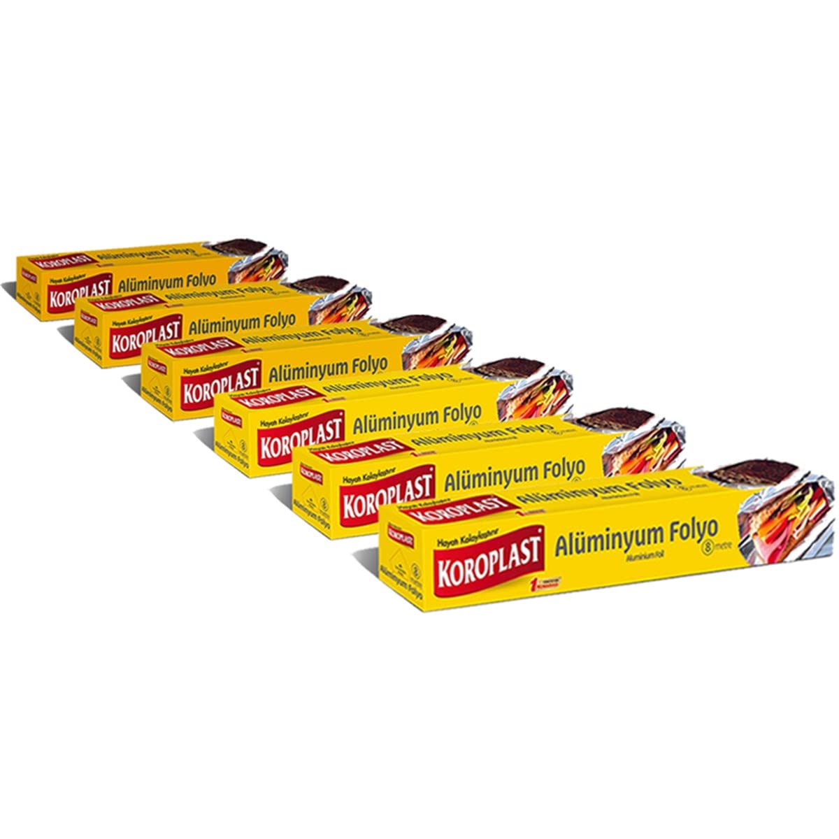 Koroplast Alüminyum Folyo 8 mt 6 Lı Ekonomik Paket