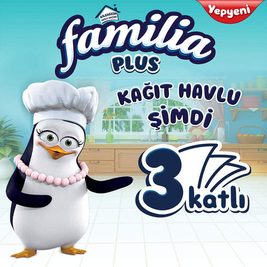 Familia Plus 3 Katlı 12'li Kağıt Havlu (1 x 12 Adet)
