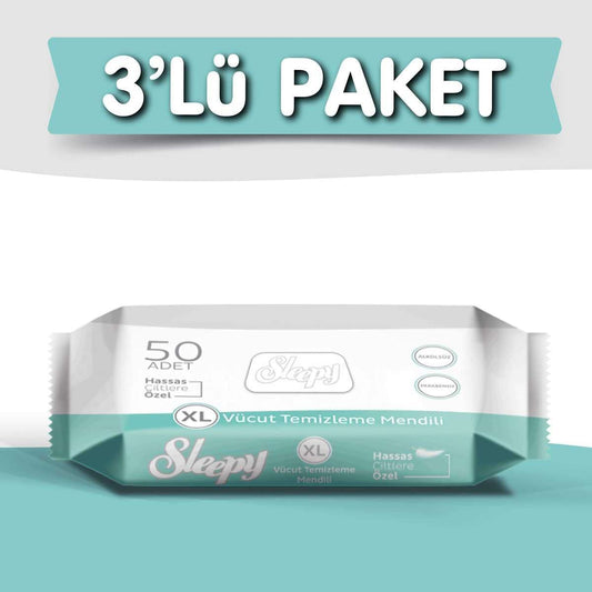 Sleepy 3'lü Vücut Temizleme 50 Adet 150 Yaprak