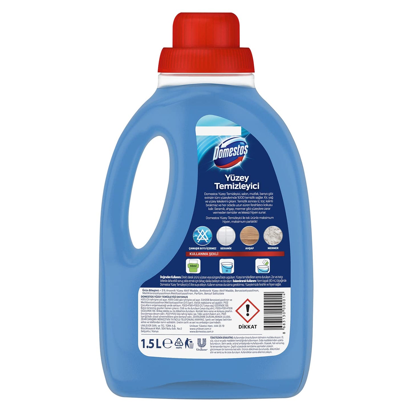Domestos Yüzey Temizleyici Yoğun Kıvam Okyanus 1500 ml
