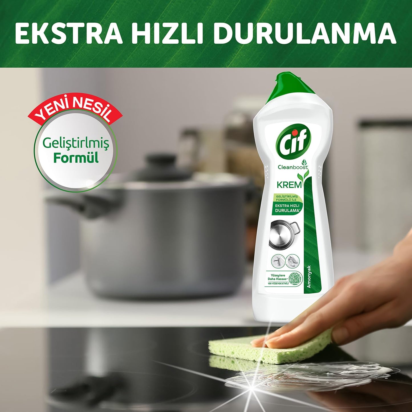 Cif Krem Yeni Nesil Yüzey Temizleyici Amonyak