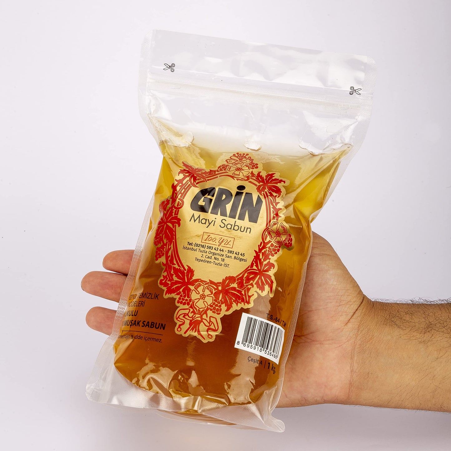 alavan Ekolojik Arap Sabunu, 1 Kg Organik Jel Sabun, Ayçiçeği Yağı Özlü Doğal Sıvı Sabun