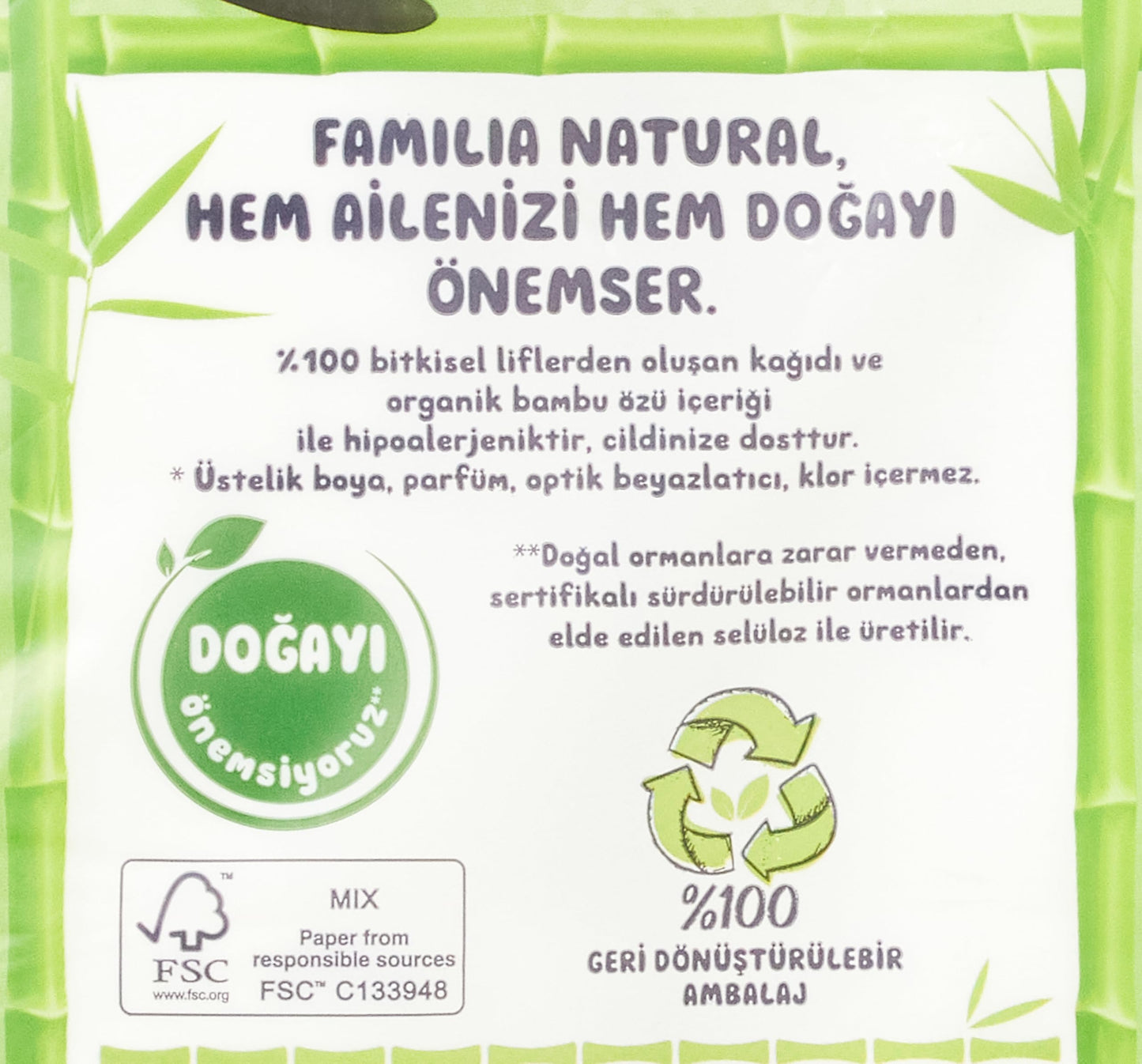Familia Plus Natural 40'lı Paket Tuvalet Kağıdı