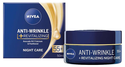 Nivea Kırışıklık Karşıtı + Yenileyici 55+ Gece Kremi 50 ml