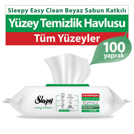 Sleepy Easy Clean Yüzey Temizlik Havlusu&Mendili 100 Yaprak