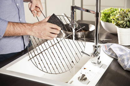 Vileda Glitzi Power INOX, Stahlschwamm gegen hartnäckige Verschmutzungen, länger haltbar, hygienische Reinigung, Härtegrad 3, 2er Pack