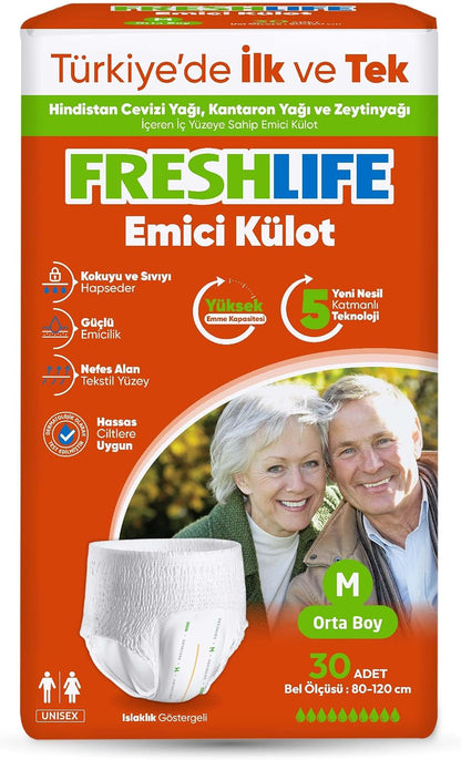 Freshlife Külot Hasta Bezi Medium 30’lu