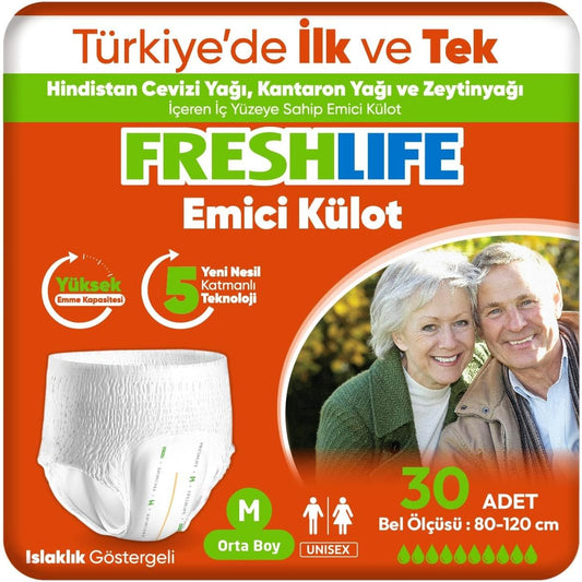 Freshlife Külot Hasta Bezi Medium 30’lu