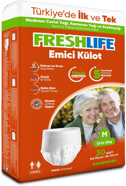 Freshlife Külot Hasta Bezi Medium 30’lu
